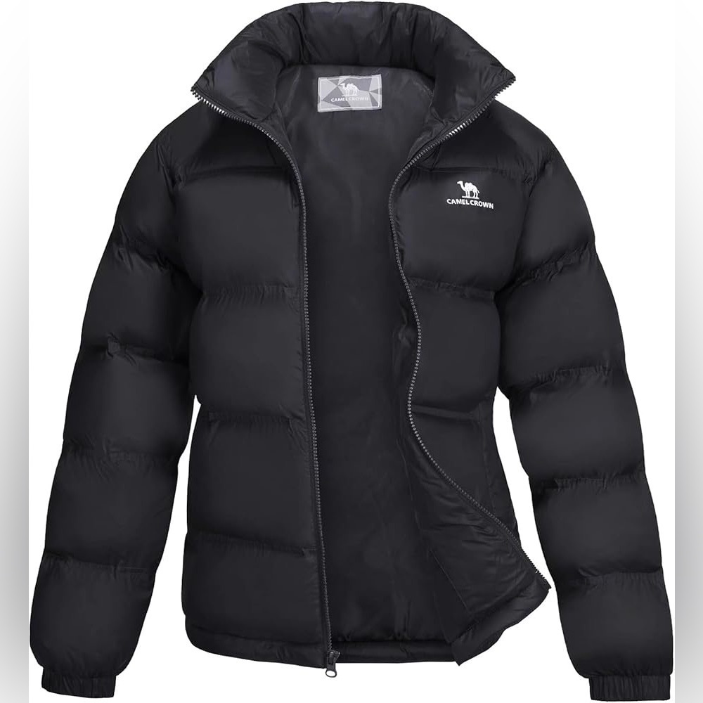 NWT Camel Crown Women's Black Puffer Jacket Size XL